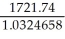 Number of days = 158 S = 1721.74; r = 0.075; t =   P =   =   = $1667.60