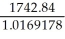 Legal due date: November 2, 2013 Interest period: July 30- November 2 = 95 days S = 1742.84; r = 0.065; t = P = = = = $1713.85