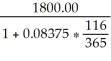 Due date: March 30, 2013 Maturity value: $1800.00 Discount period: December 4, 2012 - March 30, 2013 P = = = $1753.33