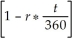 Evaluate p: p = s , where s = 3120, r = 0.123, t = 295
