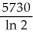 Following equation is used in carbon dating of the artefacts: N =   ×   where, N = Decay rate of the artefact, expressed as disintegrations per minute (dpm)   = Decay rate of natural carbon = 14 dpm τ = Mean life time =   =   = 8267 years t = Age of the artefact What is the expected decay rate of the artefact, if it is known to be from Canadian New France era, 350 years ago.