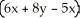 Simplify: 7x -   -  