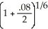 FV = $10 000; PMT = $360; I/Y = 8%; P/Y = 12; C/Y = 2; c = ; n = 3(12) = 36; p = - 1 = .0065582. (1.0065581969) + 10000.00(1.0065581969)<sup>-36 </sup>