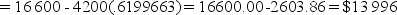 PMT = $150; P/Y = C/Y = 12; n = 5(12) = 60; I/Y = 9.6%; i = 0.008 PV of Purchase: = 16 600 - 4200(1.008)<sup>-60 </sup> PV of Lease: = 1900 + 150 (1.008) At 9.6% monthly the present value of the decision to lease is smaller than the present value of the decision to buy. The telephone system should be leased.