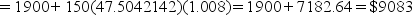 PMT = $150; P/Y = C/Y = 12; n = 5(12) = 60; I/Y = 9.6%; i = 0.008 PV of Purchase: = 16 600 - 4200(1.008)<sup>-60 </sup> PV of Lease: = 1900 + 150 (1.008) At 9.6% monthly the present value of the decision to lease is smaller than the present value of the decision to buy. The telephone system should be leased.