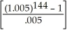 FV<sub>n</sub> = 958.00   = 958.00(210.1501631) = 201 323.86  