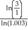 PV = 1; FV = 3; i = = 0.003 n = = 366.7531281 (months) ÷ 12 = 30.56 years Programmed solution: