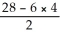 Simplify: 6 +   - 4