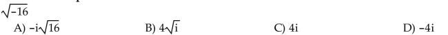 Write the number as the product of a real number and i.  <div style=padding-top: 35px> 