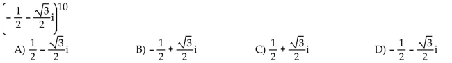 Find the given power. Write answer in rectangular form.  <div style=padding-top: 35px> 