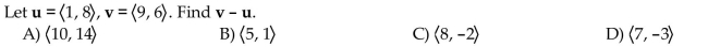 Find the indicated vector.  <div style=padding-top: 35px> 