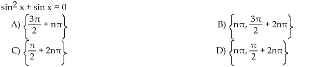 Solve the equation (x in radians and in degrees) for all exact solutions where appropriate. Round approximate answers in radians to four decimal places and approximate answers in degrees to the nearest tenth.  <div style=padding-top: 35px> 