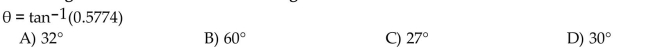 Use a calculator to give the value to the nearest degree.  <div style=padding-top: 35px> 