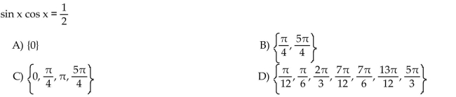 Solve the equation for solutions in the interval [0, 2    <div style=padding-top: 35px> 