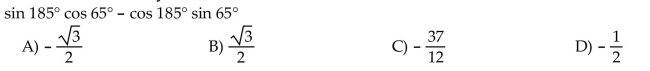 Use a sum or difference identity to find the exact value.  <div style=padding-top: 35px> 