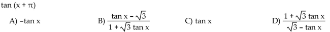 Using a sum or difference identity, write the following as an expression involving functions of x.  <div style=padding-top: 35px> 