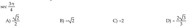 Find the exact value without using a calculator.  <div style=padding-top: 35px> 