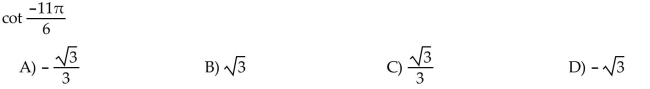 Find the exact circular function value.  <div style=padding-top: 35px> 