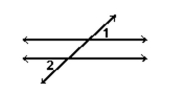 <strong>Identify the name of the angles labeled in the figure. </strong> A) Corresponding angles B) Alternate exterior angles C) Alternate interior angles D) Complementary angles