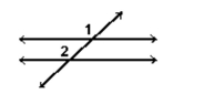 <strong>Identify the name of the angles labeled in the figure. </strong> A) Complementary angles B) Supplementary angles C) Alternate interior angles D) Corresponding angles