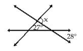 <strong>Classify the triangle as acute, right, or obtuse and as equilateral, isosceles, or scalene. </strong> A) 55° B) 28° C) 125° D) Not enough information to solve