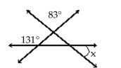 <strong>Classify the triangle as acute, right, or obtuse and as equilateral, isosceles, or scalene. </strong> A) 49° B) 48° C) 83° D) Not enough information to solve