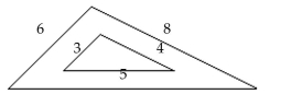 The figures are similar. Find the length of the missing side indicated with an x or y. -