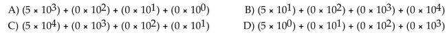 Write the Hindu-Arabic numeral in expanded form. 5000