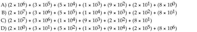 Write the Hindu-Arabic numeral in expanded form. 2,351,928