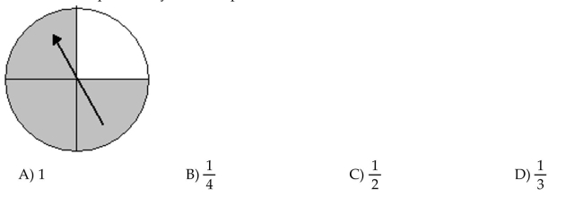 Estimate the indicated probability. Determine the probability that the spinner lands on white.