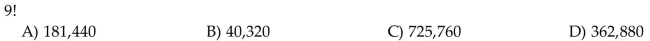 Evaluate the factorial expression.  <div style=padding-top: 35px> 