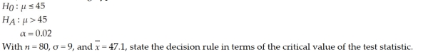 For the following hypothesis test:  