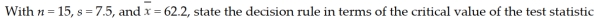 For the following hypothesis test:  