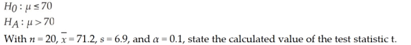 For the following hypothesis:  