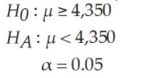 You are given the following null and alternative hypotheses:   If the true population mean is 4,345, calculate the power of the test. Assume the population standard deviation is known to be 200 and the sample size is 100.