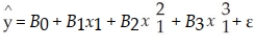 A regression model of the form: is called a 3rd order polynomial model.