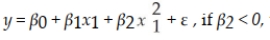 In regression model: then the value of y is expected to increase with x until x reaches a certain point after which the value of y is expected to decrease.