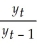 <strong>The relationship between the level of growth of an economic variable, gt, and its level, yt, is best approximated as</strong> A) gt = B) gt = log yt + log yt ? ?. C) log gt = yt - yt ? ?. D) gt = log yt - log yt ? ?. E) yt = log gt - log gt ? ?.