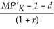 <strong>The marginal benefit from investment for a firm is equal to</strong> A) B) C) D) E)