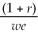 <strong>If we represents a two-period consumer's lifetime wealth and r denotes the real rate of interest,the vertical (future consumption)intercept of the consumer's budget line is equal to</strong> A) we. B) (1 + r)we. C) D)