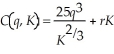 Laura's internet services has the following short-run cost curve: where q is Laura's output level, K is the number of servers she leases and r is the lease rate of servers. Laura's short-run marginal cost function is: Currently, Laura leases 8 servers, the lease rate of servers is $15, and Laura can sell all the output she produces for $500. Find Laura's short-run profit maximizing level of output. Calculate Laura's profits. If the lease rate of internet servers rise to $20, how does Laura's optimal output and profits change?