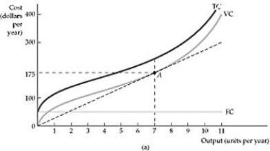 Figure 7.2.1 -Refer to Figure 7.2.1 above. When 7 units of output are produced: