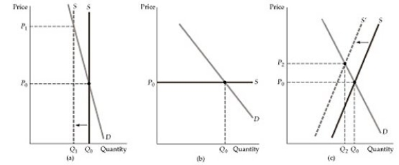   Figure 2.5.6 -Refer to Figure 2.5.6. Which of the following best represents the market for coffee in the long run?