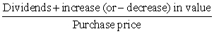 The capital asset pricing model CAPM)is an attempt to deal with both risks and returns.The actual rate of return to an investor from buying a common stock and holding it for a period of time is calculated by adding the dividends to the increase or decrease)in value of the security during the holding period and dividing this amount by the purchase price of the security or   Since stock prices fluctuate in response to changes in investor expectations about the firm's future cash flows,common stocks are considered risky investments.In contrast,U.S.Treasury bills are not considered risky investments because the expected and stated rates of return are equal assuming the T-bill is held to maturity).Risk is defined as the possibility that actual returns will deviate from expected returns,and the amount of potential fluctuation determines the degree of risk. A basic assumption of the CAPM is that risky stocks can be combined into a portfolio that is less risky than any of the individual common stocks that make up that portfolio.This diversification attempts to match the common stocks of companies in such a manner that environmental forces causing a poor performance by one company will simultaneously cause a good performance by another,for example,purchasing the common stock of an oil company and an airline company.Although such negative relationships are rare in our society,diversification will reduce risk. Some risk is peculiar to the common stock of a particular company.On the other hand,overall environmental forces cause fluctuations in the stock market that affect all stock prices. These two types of risk are termed unsystematic risk and systematic risk.Unsystematic risk is that portion of risk peculiar to a company that can be diversified away.Systematic risk is the nondiversifiable portion that is related to overall movements in the stock market and is consequently unavoidable.Earlier in the chapter,we indicated that the EMH suggests that investors cannot discover undervalued or overvalued securities because the market consensus will quickly incorporate all available information into a firm's stock price.However,financial information about a firm can help determine the amount of systematic risk associated with a particular stock. Since investors can eliminate the risk associated with acquiring a particular company's common stock by purchasing diversified portfolios,they are not compensated for bearing unsystematic risk.And since well-diversified investors are exposed only to systematic risk,investors using the CAPM as the basis for acquiring their portfolios will be subject only to systematic risk.Consequently,systematic risk is the only relevant and investors will be rewarded with higher expected returns for bearing market-related risk that will not be affected by company-specific risk. The measure of the parallel relationship of a particular common stock with the overall trend in the stock market is termed beta β).β may be viewed as a gauge of a particular stock's volatility to the total stock market. A stock with a β of 1.00 has a perfect relationship to the performance of the overall market as measured by a market index such as the Dow-Jones Industrials or the Standard & Poor's 500-stock index.Stocks with a β of greater than 1.00 tend to rise and fall by a greater percentage than the market,whereas stocks with a β of less than 1.00 are less likely to rise and fall than the general market index over the selected period of analysis.Therefore,β can be viewed as a stock's sensitivity to market changes and as a measure of systematic risk
