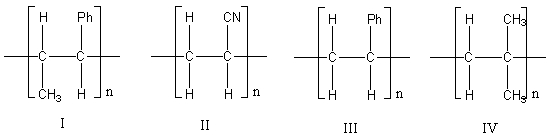 Which one of the following is the correct structure for polystyrene?