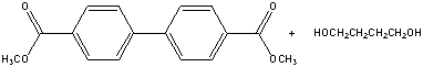 Provide the structure of a region of the polymer that is produced when the following monomers react.