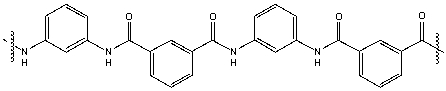 Nomex is a synthetic polymer with the following structure. Provide the structure(s) of monomer(s) that would produce Nomex.