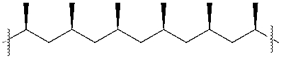Which of the following best describes the polymer shown below?