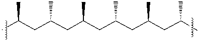 Which of the following best describes the polymer shown below?