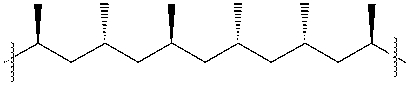 Which of the following best describes the polymer shown below?